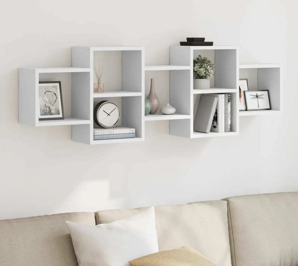 Maison Exclusive Mensola Bianca 129x18x42 cm | Scaffale a Muro Robusto