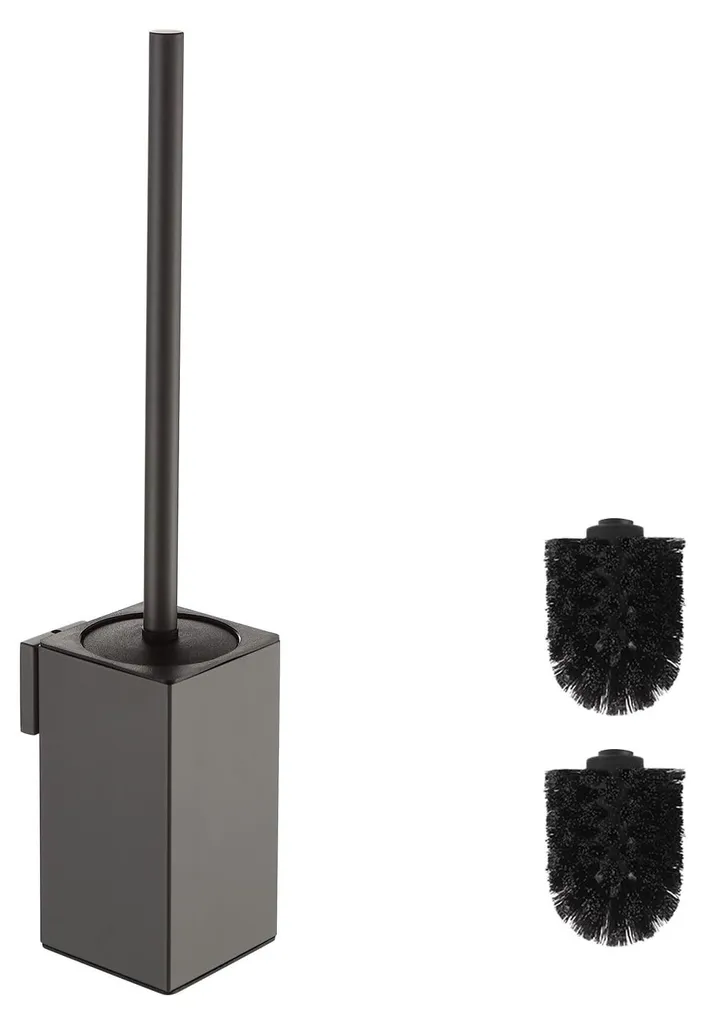 Porte-brosse WC mural en inox 304 gris : fini la rouille et le bazar