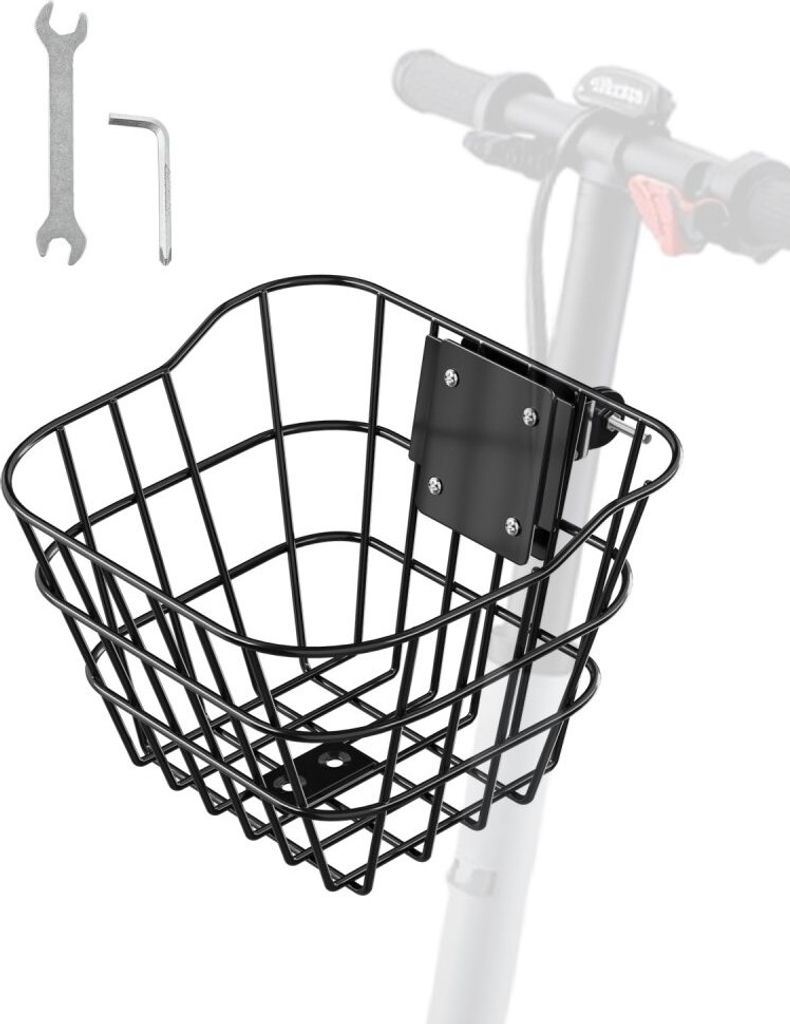 Scooter Lenkerkorb mit Halterung 245x215x180mm - Vorderradkorb 9kg - Robuster Scooter-Korb für Mobilität und Bequemlichkeit