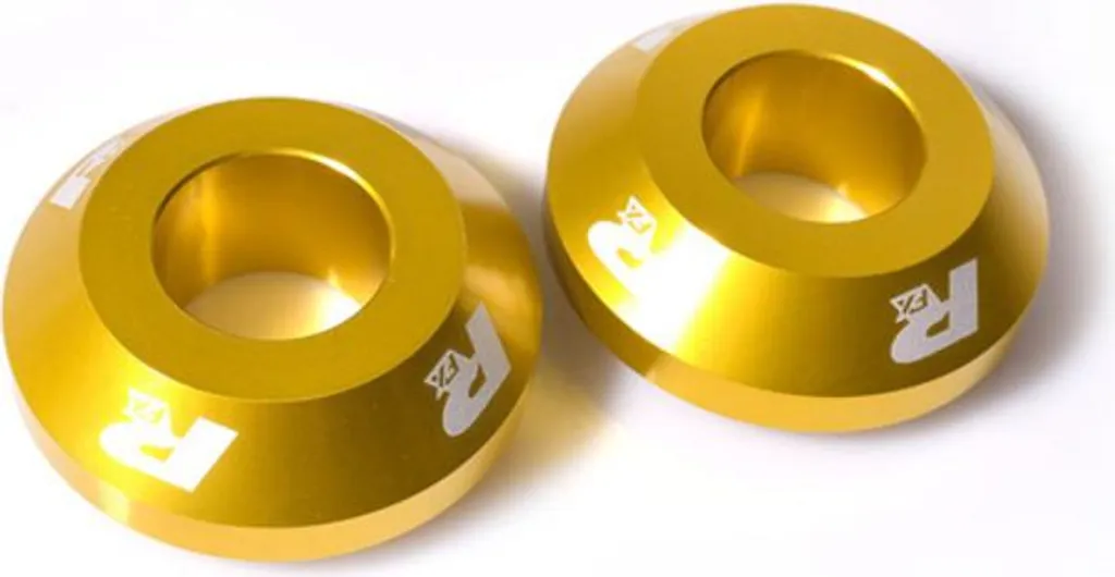 Entretoises de roue arrière moto cross jaune Suzuki RMZ250 et RMZ450