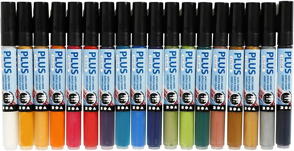 Feutre de peinture acrylique Plus Color Assortiment couleurs variées