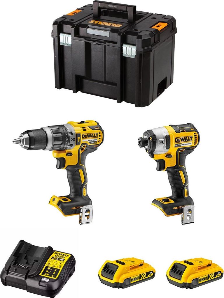 DeWALT Kit DWK211 (DCD796 + DCF887 + 2 x 2,0 Ah + DCB107 + TSTAK VI)