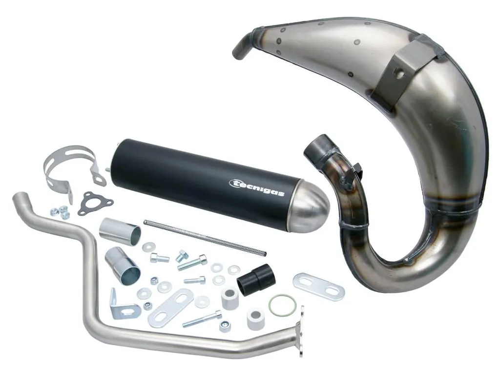 Échappement Tecnigas E-NOX Steel pour Malaguti XSM et DT50 Performance