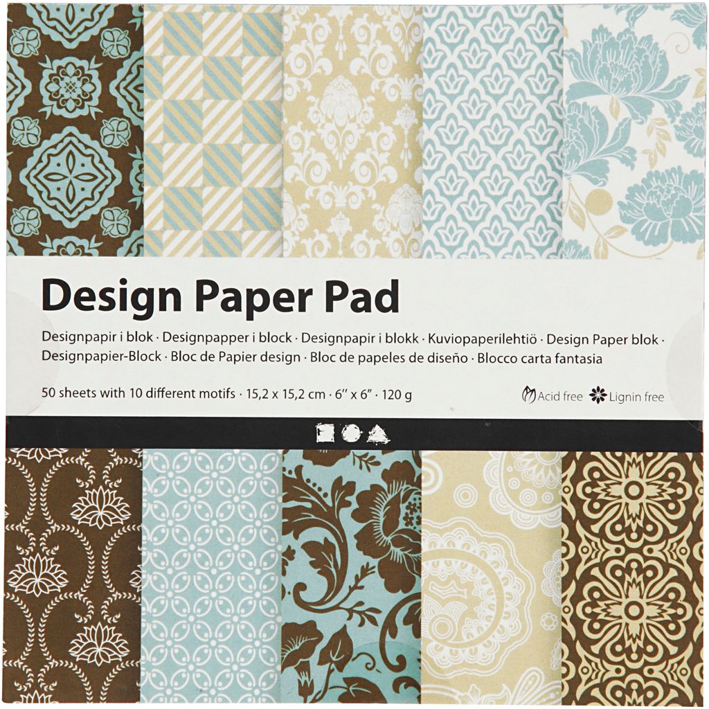 Creativ Company CC Design Papierblock 15,2 x 15,2 cm 50 Blatt