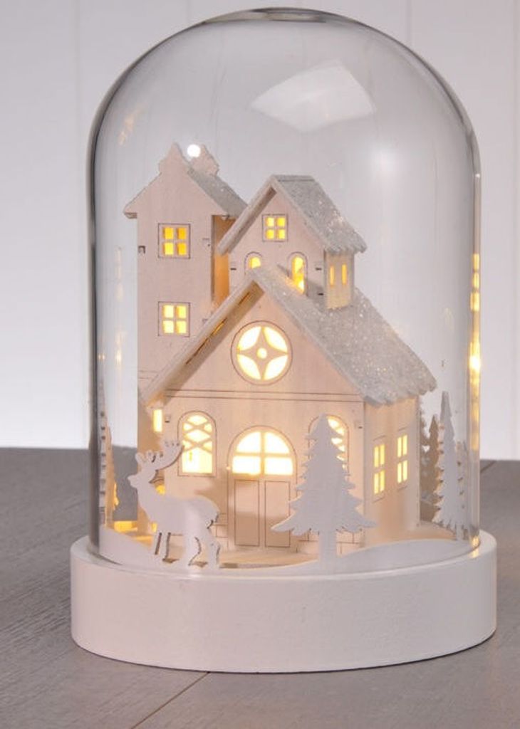 3.06 Dekoglocke mit Weihnachtsszene Produktbild 