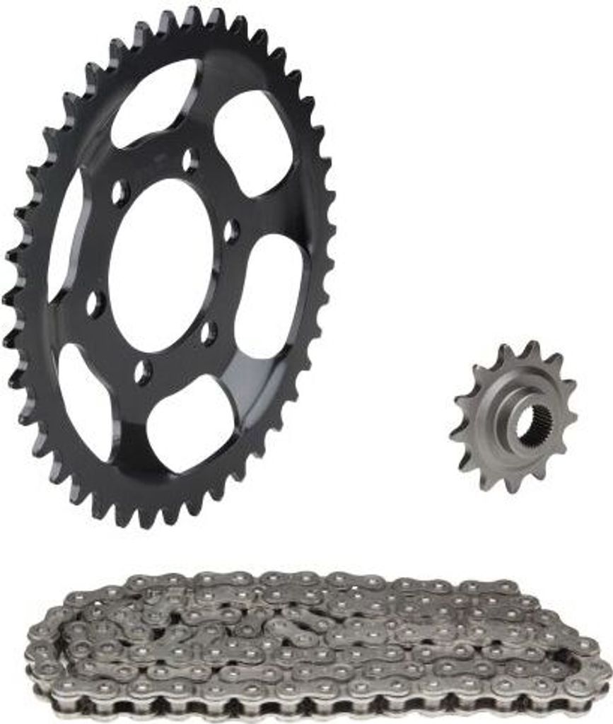 Kettensatz 3-teilig schwarz 13/43 Zähne für Zündapp GTS KS 50 Typ 517 529 / Super Sport 50 Typ 517-35