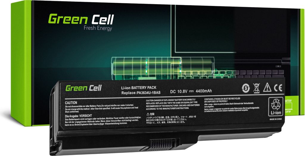 A laptop battery and its packaging are shown.