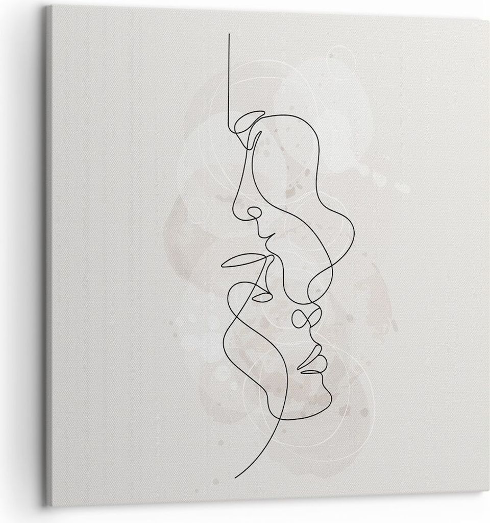 Bild auf Leinwand - Leinwandbild - Einteilig - Einzeilig Mann Frau - 50x50cm - Wand Bild - Wanddeko - Wandbilder - Leinwanddruck - Bilder - Wanddek...