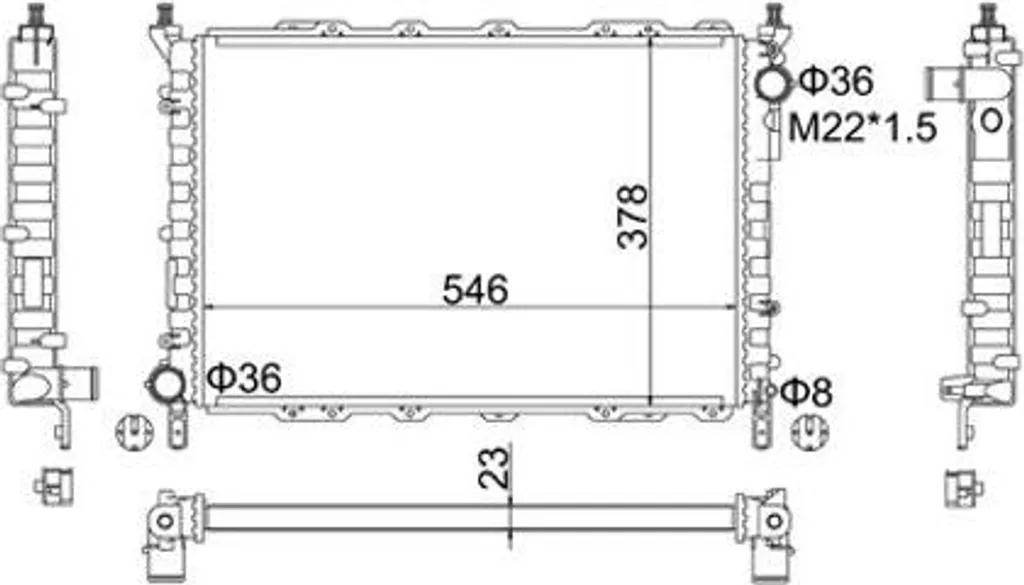Radiateur de Refroidissement Moteur pour Alfa 145 146 Berline et Sport