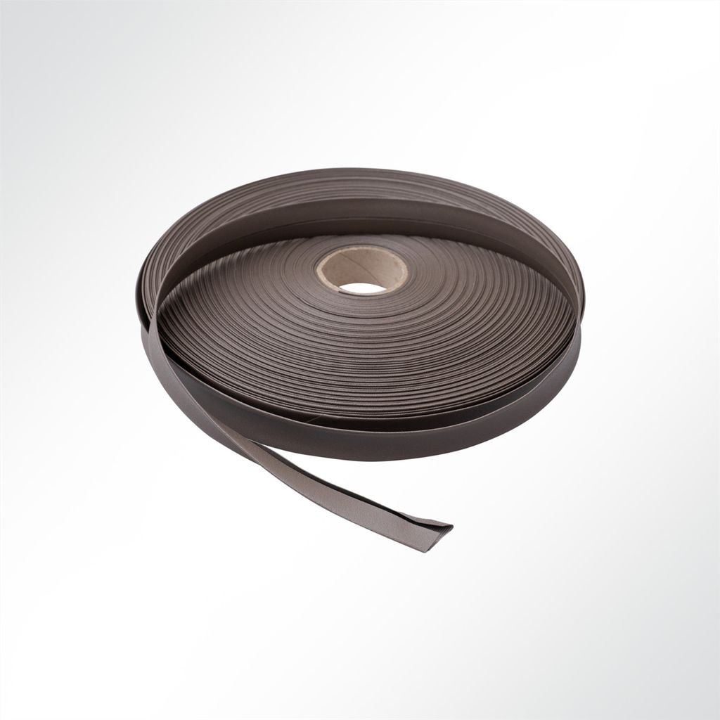 Stamoid Edge PVC-beschichtetes Einfassband taupe 20mm für Markisenstoffen, LKW-Planen, Bootspersenning