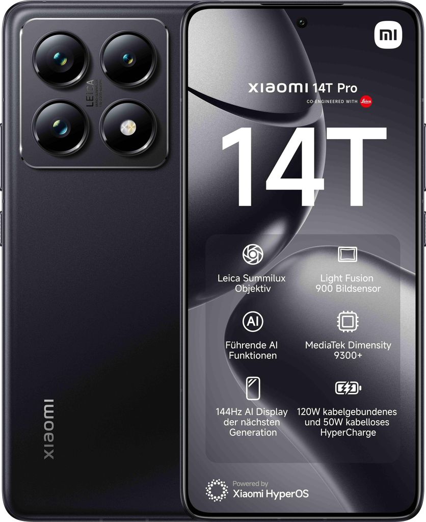 Xiaomi 14T Pro 512GB Titan Black Produktbild