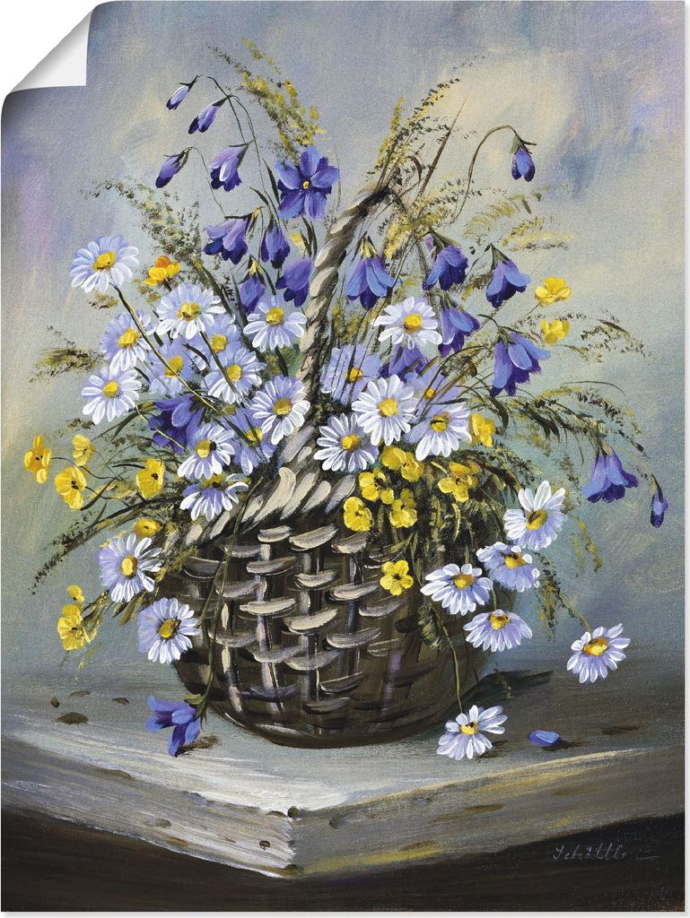 ARTland Poster Bunter Korb Größe: 45x60 cm