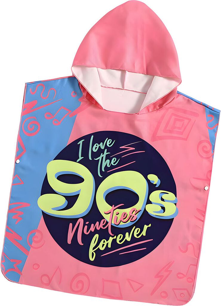 Baby-Poncho 60x120 cm - Ich liebe 90