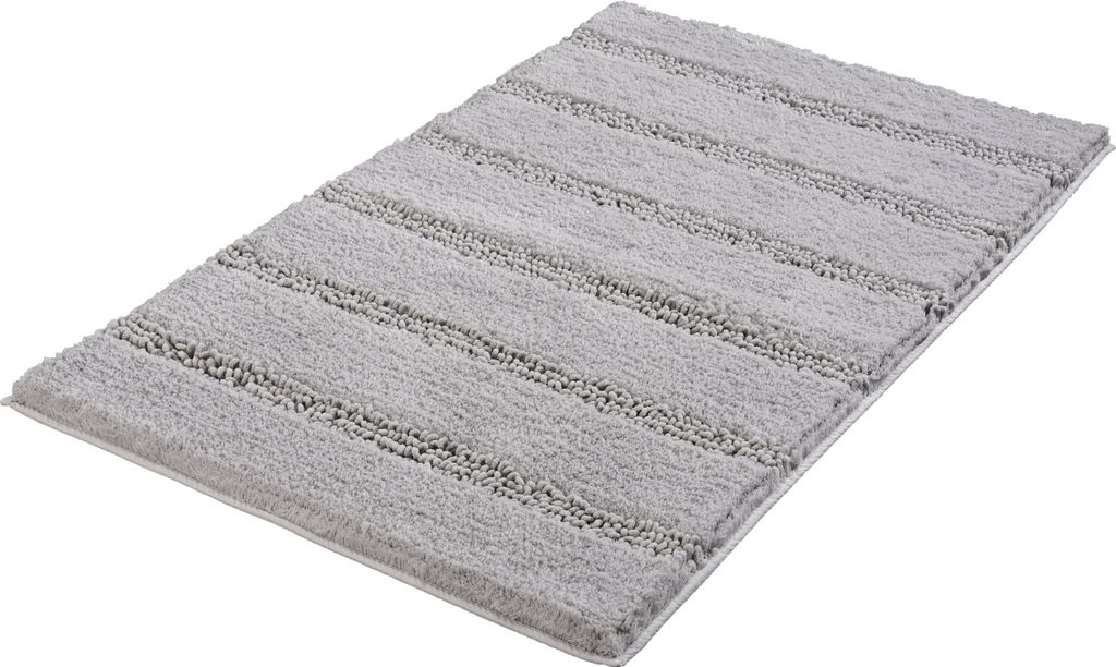 Kleine Wolke Badteppich MONROVIA Platinfarben 70 x 120 cm Produktbild 