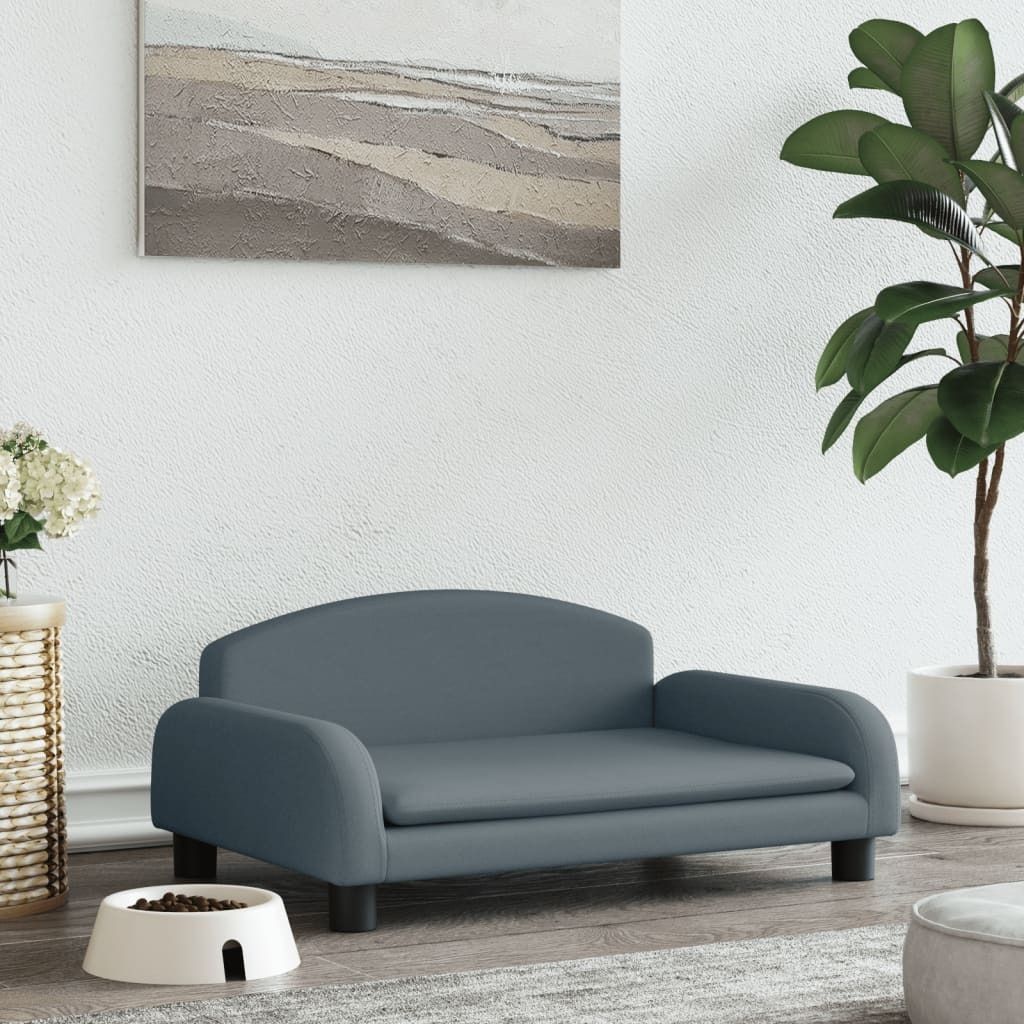 The Living Store Hundebett Dunkelgrau 70x45x30 cm Stoff