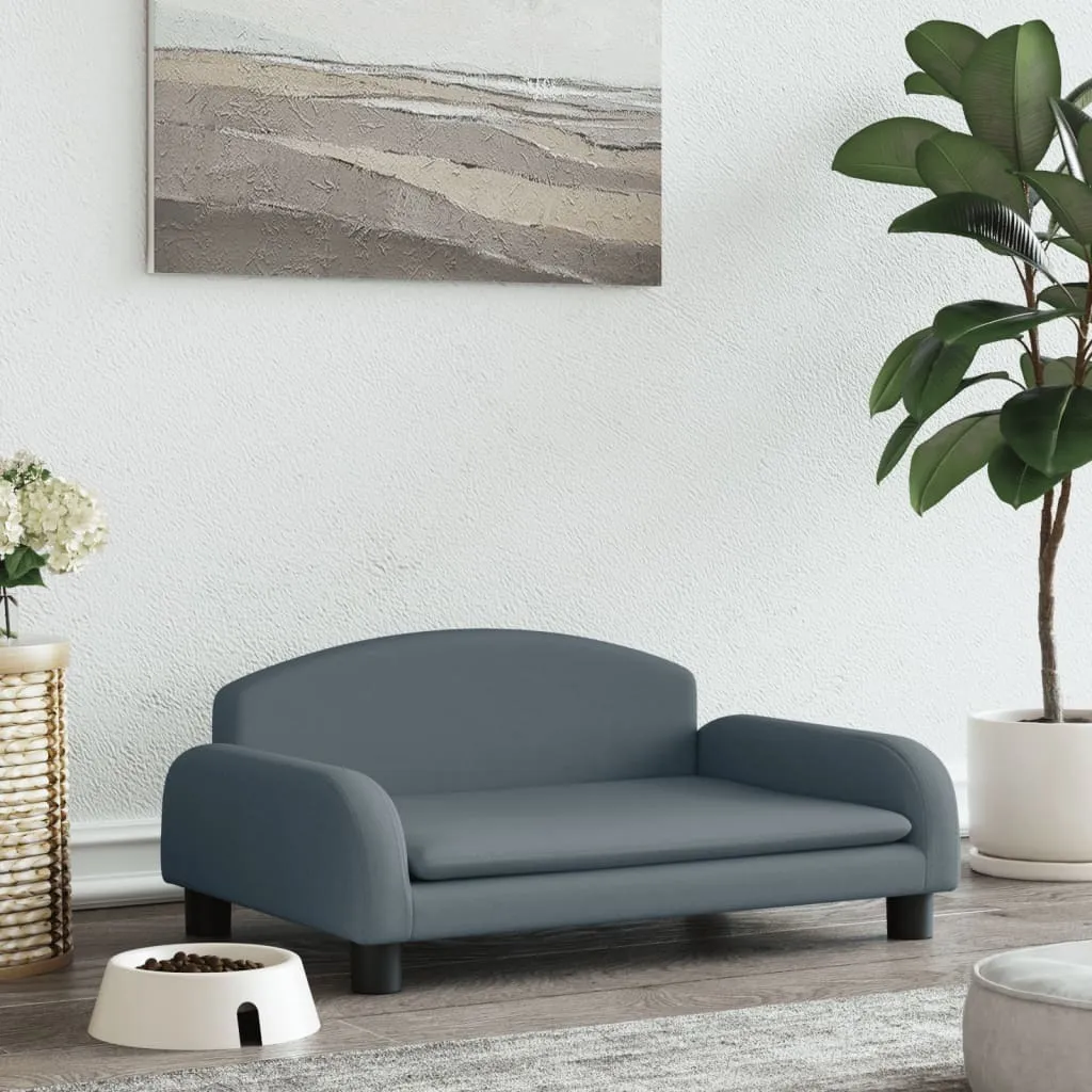 Cuccia per cani The Living Store Grigio Scuro 70x45x30 cm in Tessuto
