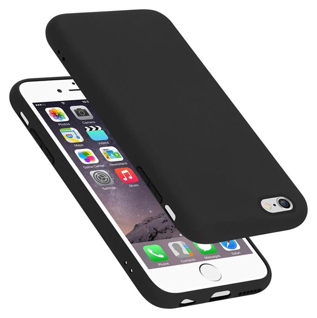 Cadorabo Schutzhülle für Apple iPhone 6 / 6S Hülle in Schwarz Handyhülle Case Cover TPU Etui