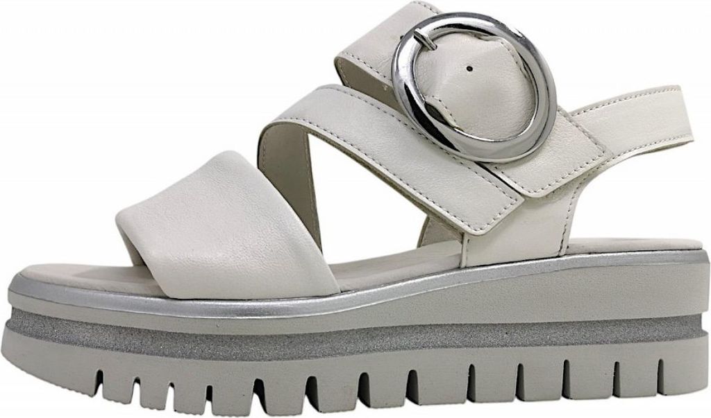 Gabor : Sandales compensées, sandales plates, blanches, Image du produit 