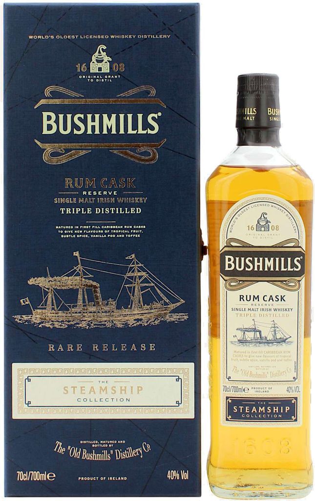Bushmills Rum Cask Reserve - Steamship Collection - Rare Release - Single Malt Irish Whiskey