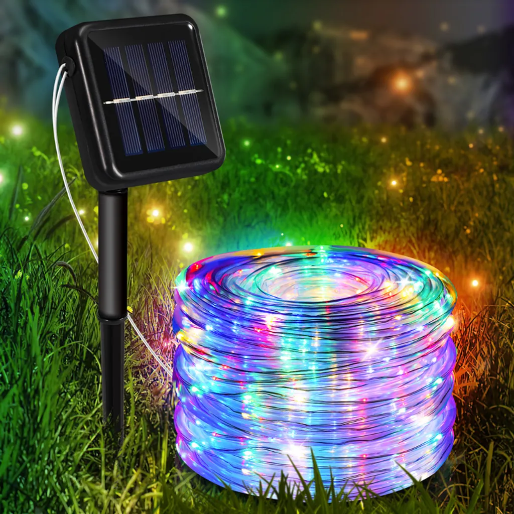 Luci Solari Esterno Yakimz 100 LED 12m IP65 Decorazione Multicolore