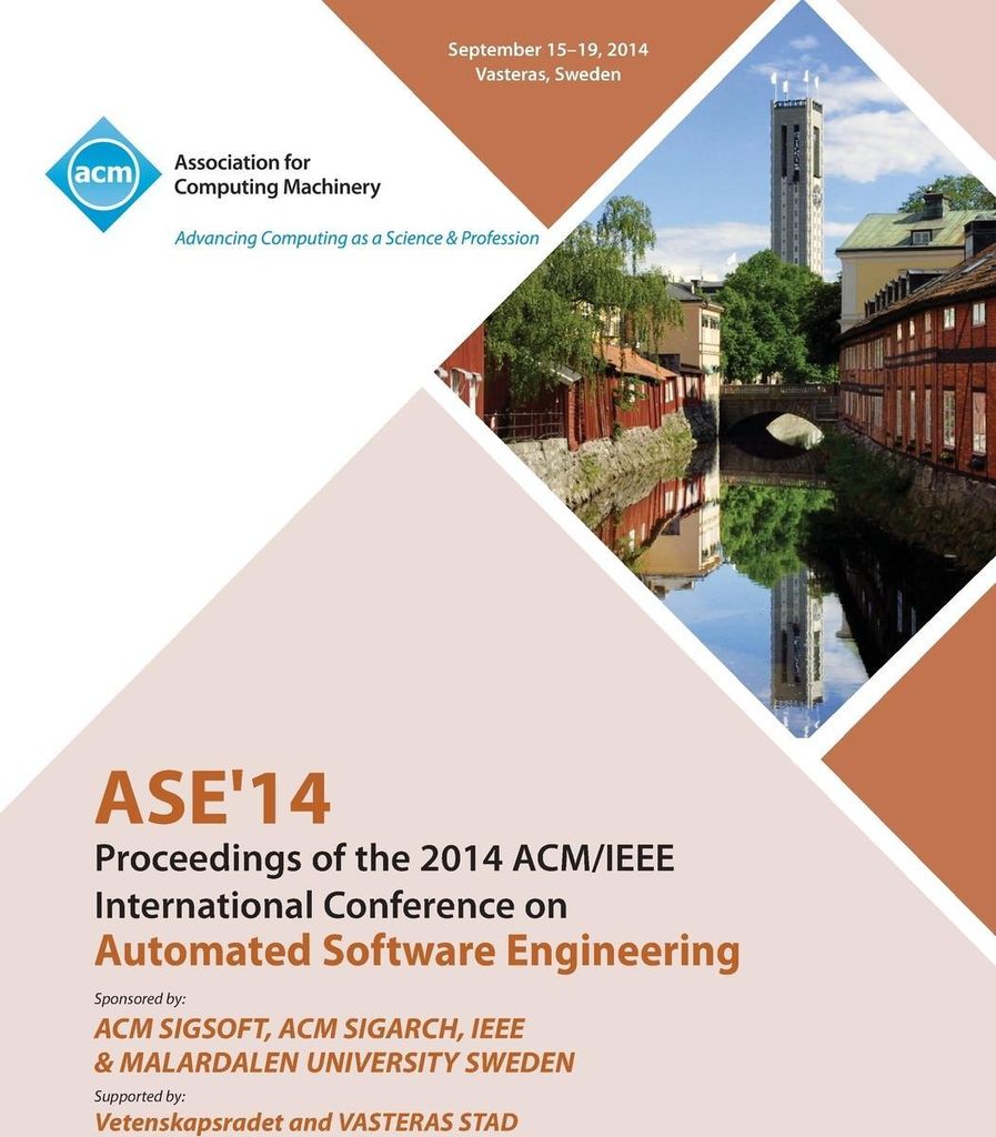 ASE 14 29th IEEE/ACM International Conference on Automated Software Engineering