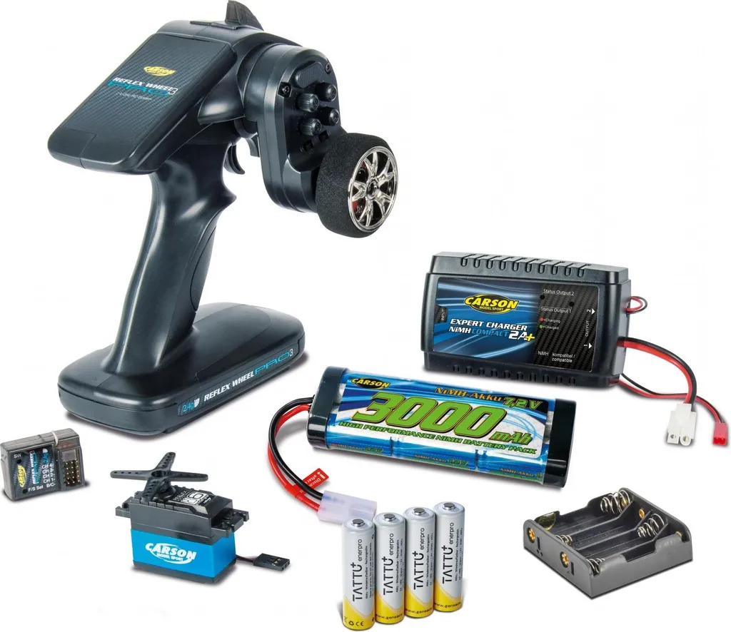 Système RC Carson Reflex Pro 3 Set avec servo 4kg et chargeur batterie