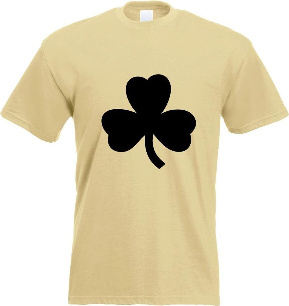 Kiwistar - T-Shirt - Khaki - Kleeblatt Motiv2 Motiv Bedruckt Funshirt Design Print - mit Motiv Bedruckt - Funshirt Design - Sport - Freizeit - Herr...