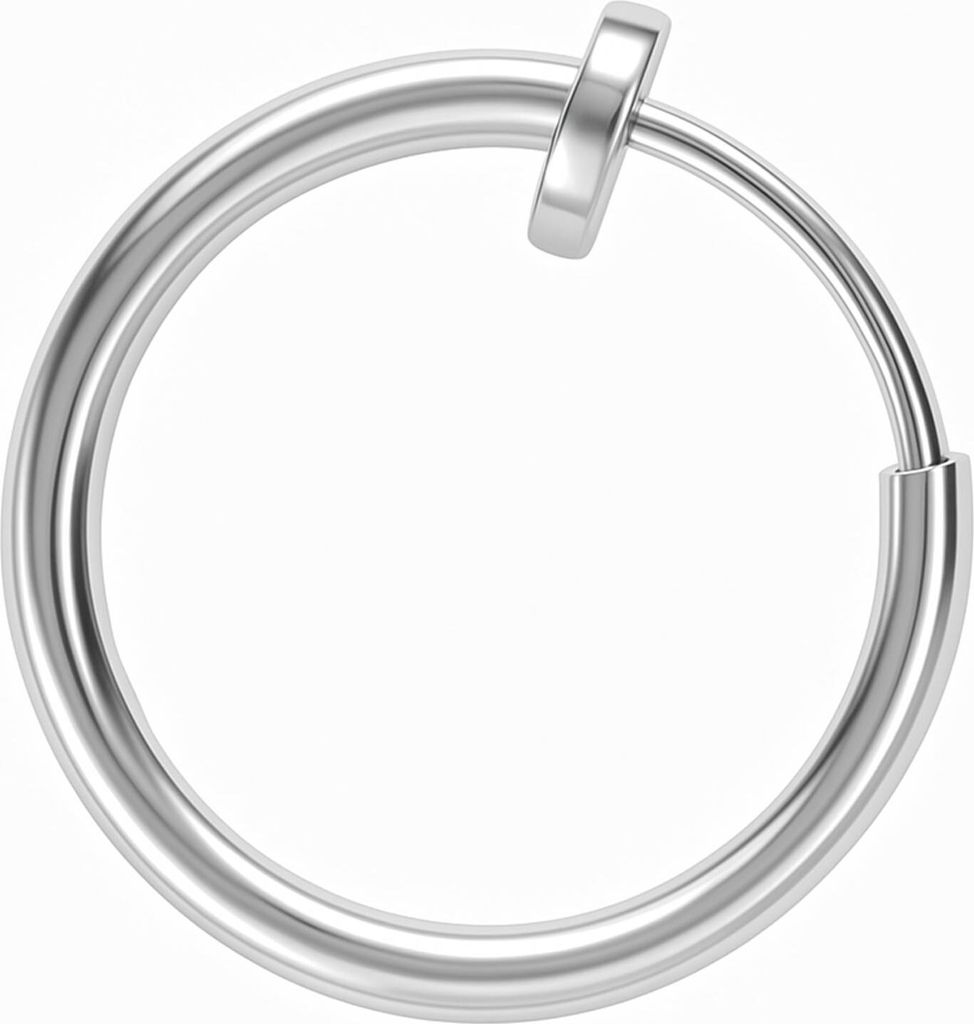 Fake Piercing Ohrring Creole 8-10-12 mm Farbe - Silber Innendurchmesser - 10 mm