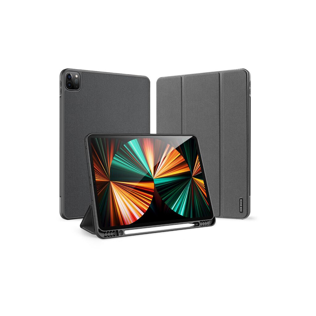 Dux Ducis Domo Hartschale mit Smart Sleep und integrierter Standfunktion Etui Schutz Hülle Tasche Cover kompatibel mit iPad Air 13" 2024 Schwarz