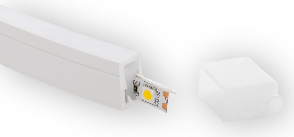 Profil Neon SFLEX 12x20 Aufbau/Einbau seitliche Kurve für LED Streifen IP20 bis 11 mm 2 m