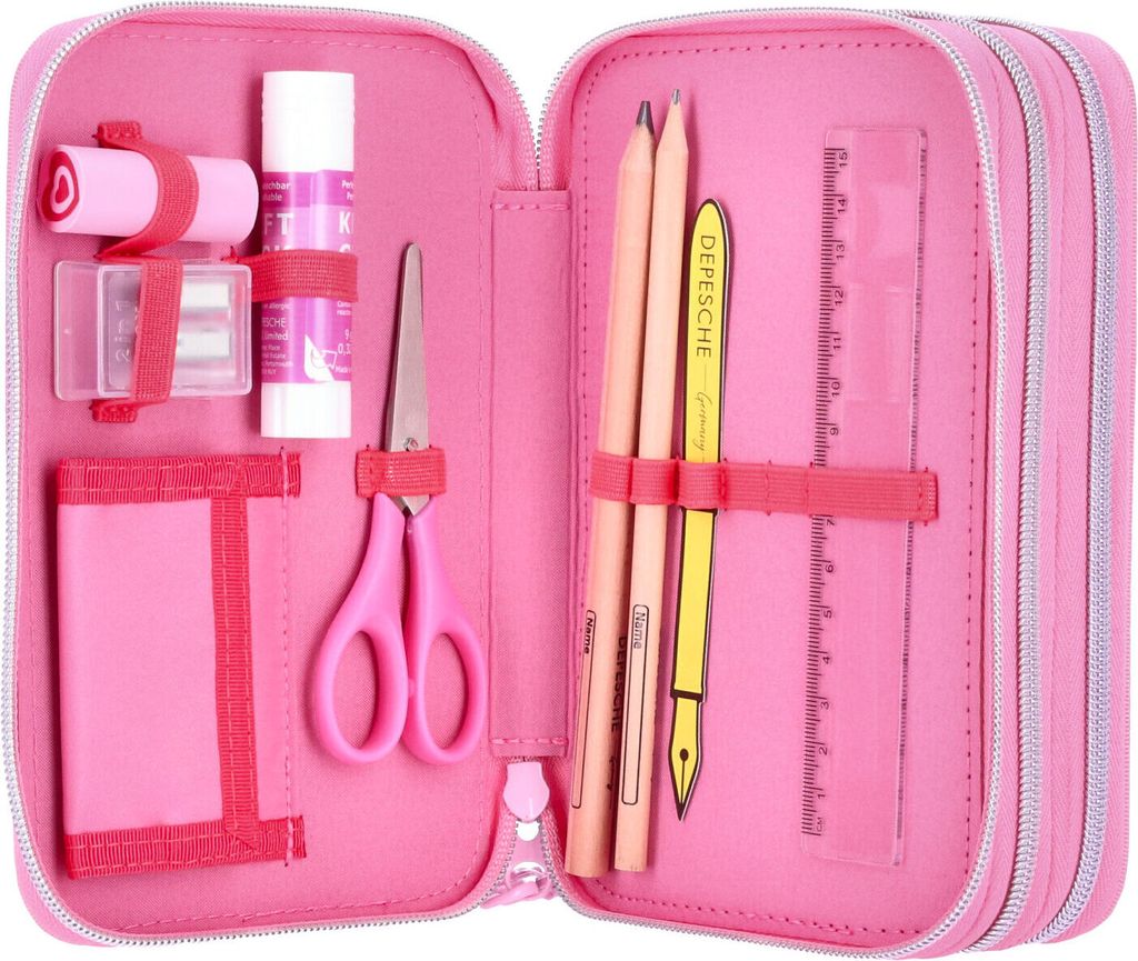 Depesche 3-Fach Federtasche TOPModel ONE LOVE pink Produktbild 9