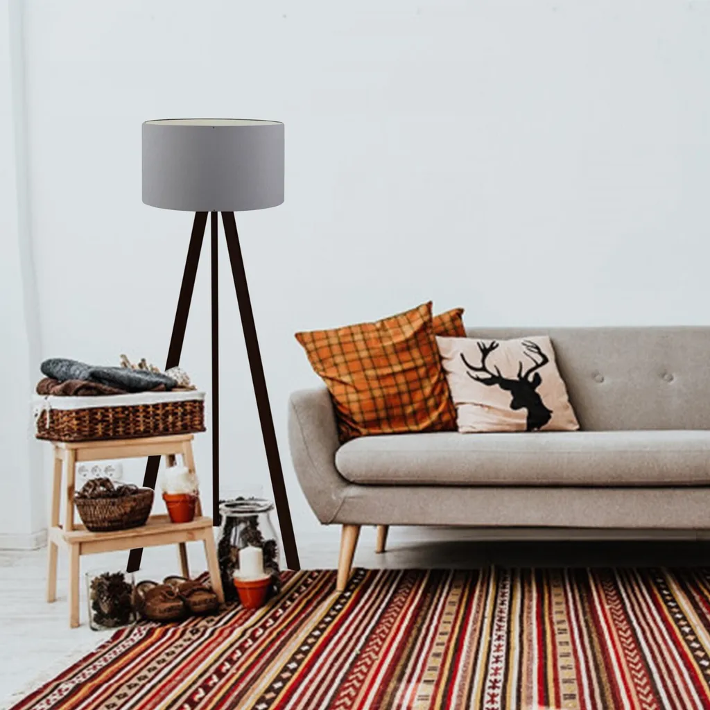 Lampadaire Gris Compact 140 cm : Éclairez vos Coins Sombres avec Style