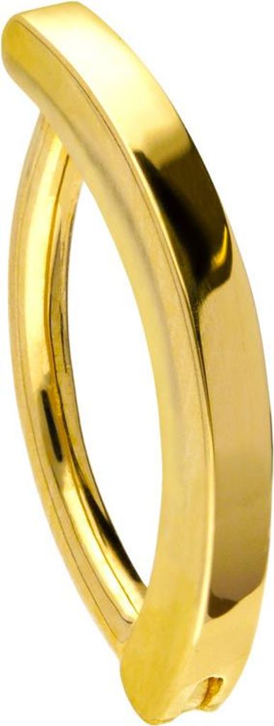 Ohrpiercing, Nasenpiercing, Septum Piercing Titan Bauchnabelclicker BOGEN Gold Stablänge: 12mm | Stabstärke: 1,6mm