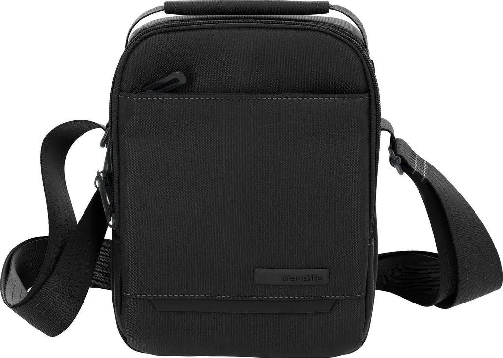 Petit sac à épaule noir travelite Workfloow : libérez vos poches avec style