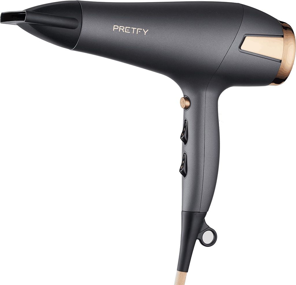 Pretfy Hair Dryer Hair Care Negative Ionic Hairdryer 2500W 2 Geschwindigkeiten 3 Hitzeeinstellungen Schnell trocknende Haartrockner mit Aufsatz Dif...