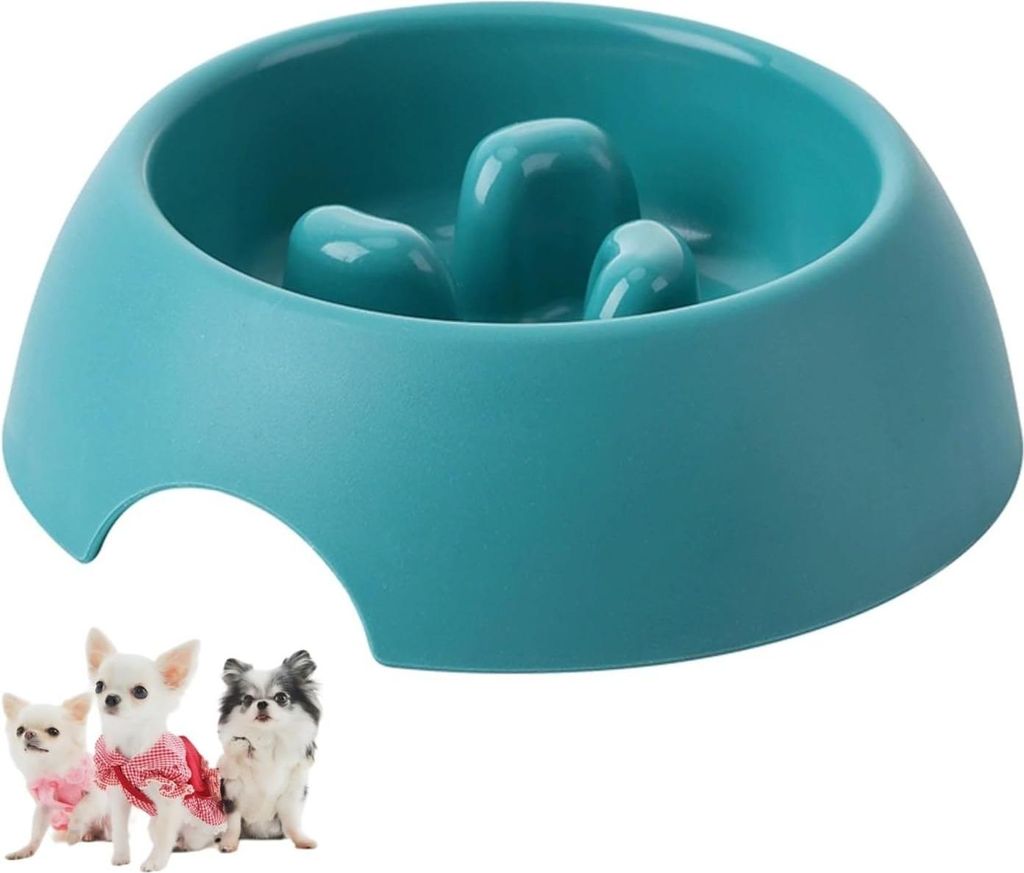 Hundenapf für kleine Hunde 200 ml / ø 10 cm Anti-Schlingnapf für kleine Hunde und Katzen (grün)