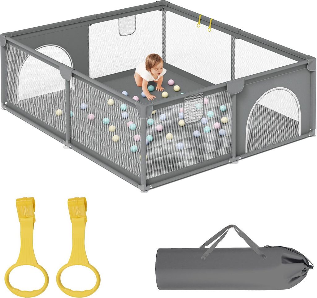 Faziango Baby Laufgitter Laufstall Absperrgitter 150x180cm Produktbild 
