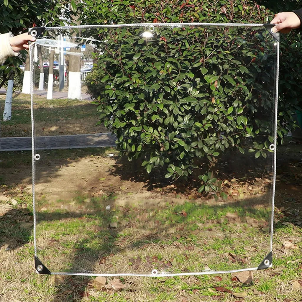 Bâche PVC 0,3 mm imperméable 2x3 m - Toiture transparente renforcée - 3