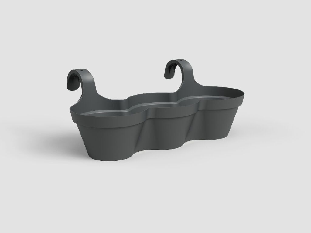 Blumentopf Artevasi 639343 Anthrazit Dunkelgrau Kunststoff Produktbild 