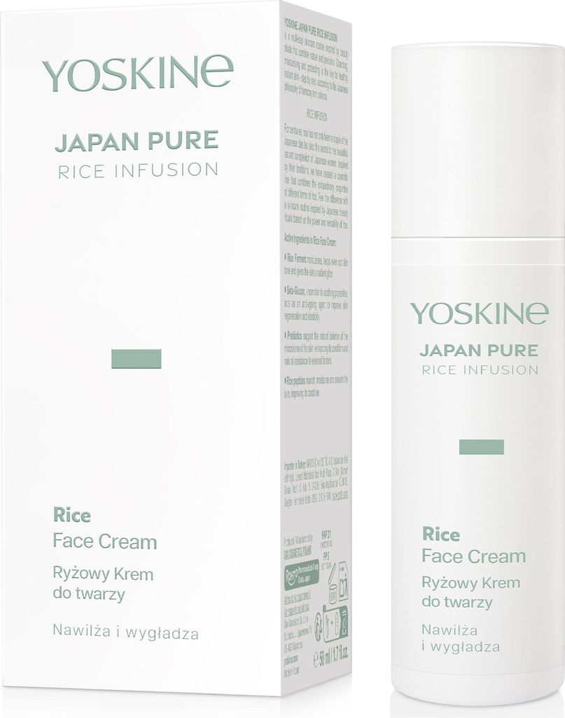 YOSKINE Japan Pure Rice Infusion Feuchtigkeitsspendende und Glättende Reis-Gesichtscreme 50 ml