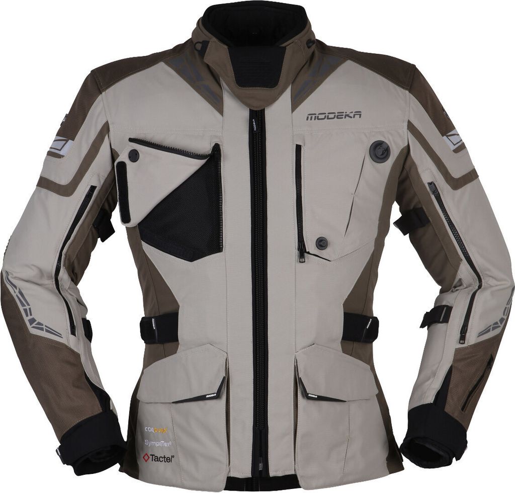 Modeka Panamericana 2 Motorrad Textiljacke, grau/braun, L