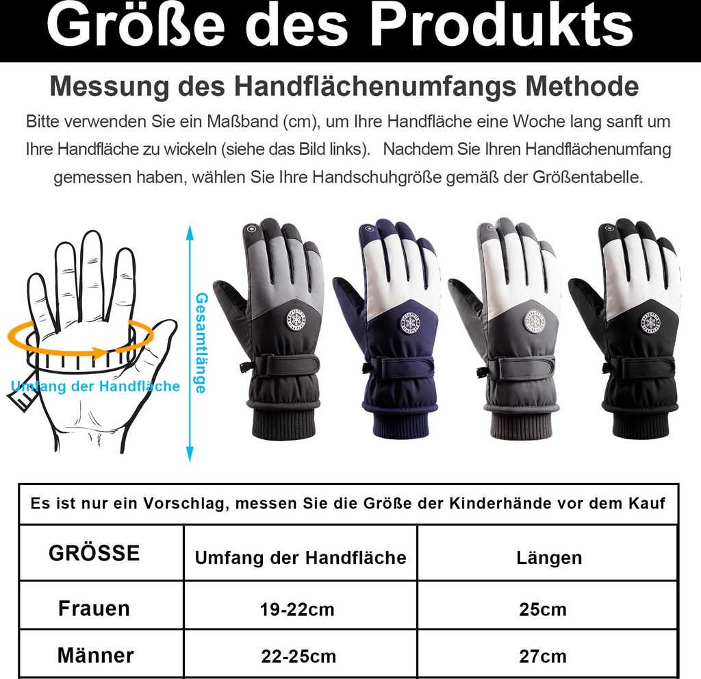 Herren Touchscreen Handschuhe Winter Thermohandschuh Produktbild 3