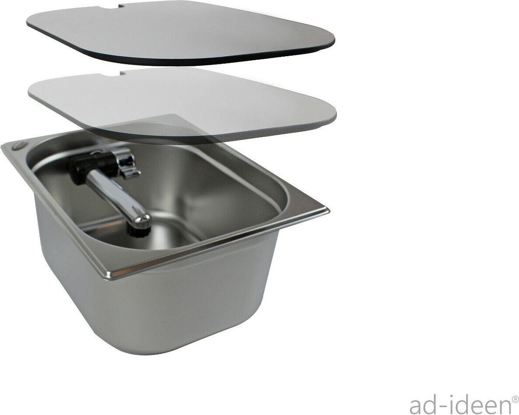Nerezové umývadlo 325x265x150 + kohútik + kryt Obytný Obrázok produktu 