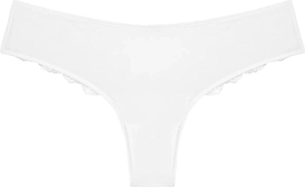 Triumph Damen Weißer Lovely Micro Brazilian String Slip Größe L