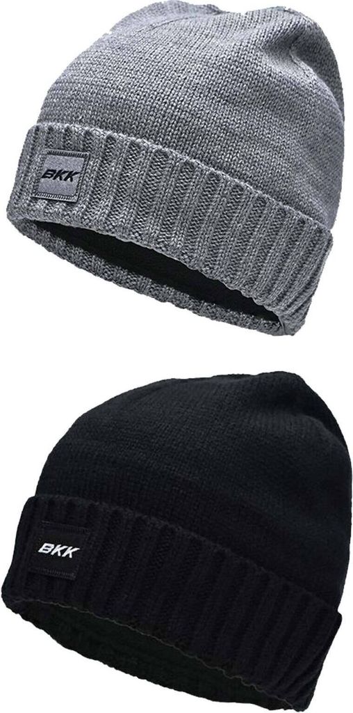 BKK Beanie mit Logo - Grau / Wintermütze: L