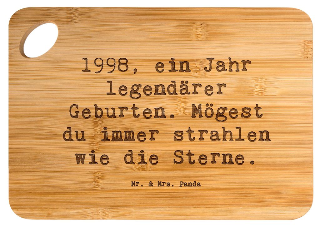 Mr. & Mrs. Panda Frühstücksbrettchen Spruch 1998 Geburtstag Glanz - Transparent - Geschenk, Jubiläum, vesperbrett, Nostalgie, Geburtstagskinder,...