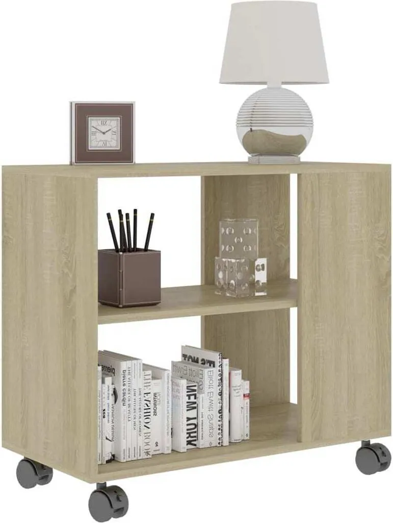 Table d'appoint gain de place chêne Sonoma 70 cm pour ranger vos objets - 7