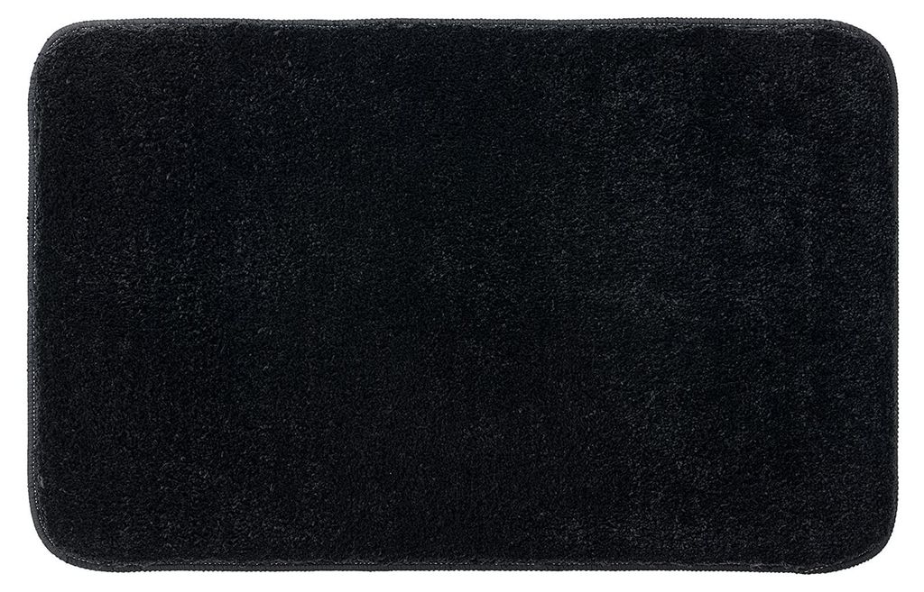 Badematte, rutschfest, waschbar, Bettvorleger, saugfähige Duschmatte, Fußmatte für Wohnzimmer, Schlafzimmer, Badezimmer, 40 x 60 cm, schwarz