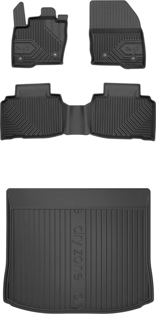 FROGUM Gummimatten Auto Fußmatten + Kofferraummatte für Ford Edge II ab 2014