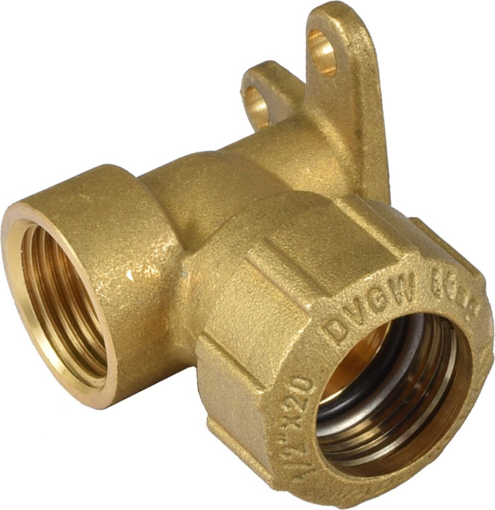 Agora-Tec®  Messing Fitting Winkel 90 Grad 20mm auf 1/2 Produktbild 